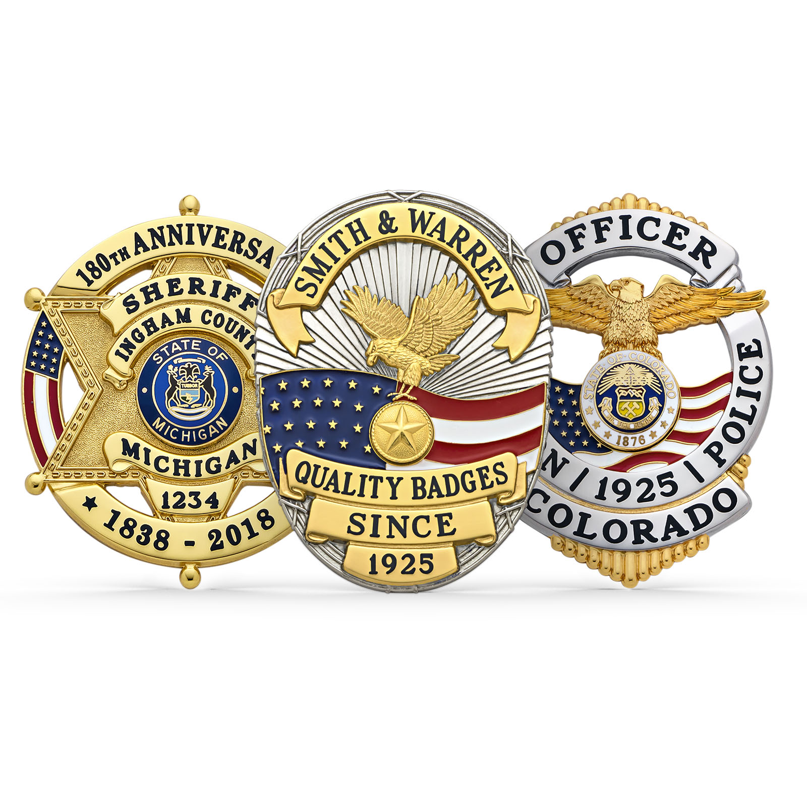 Custom Metal Badges for Police, Sheriff, Law Enforcement, Fire, Security, EMS, and More!