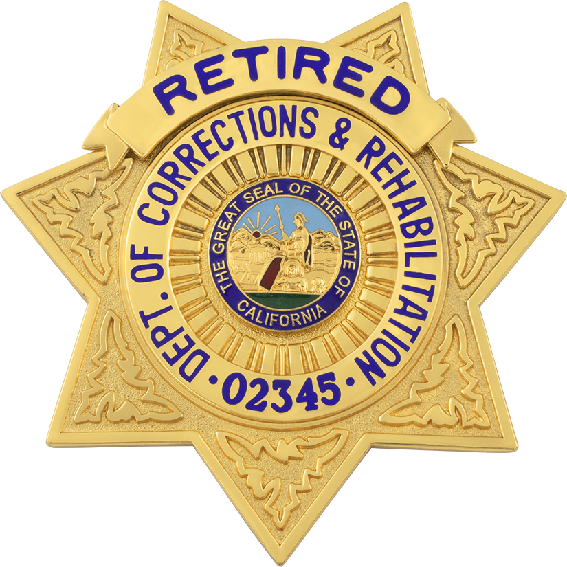 CA Corrections Badge Rank Retired | Badge And Wallet