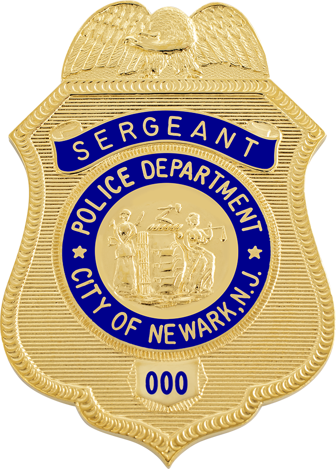 Police Sergeant Badge Wallet Cutout B1759 Black Leather Fits NY NJ Agencies