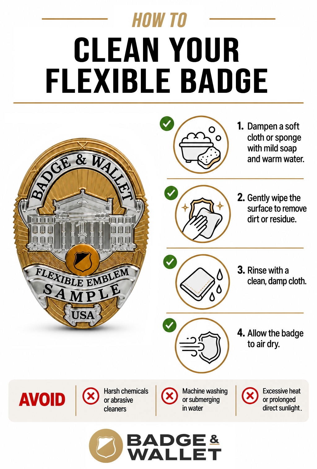 How to clean your flex badge guide