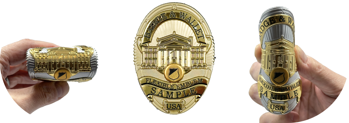 Example of metallic badge emblems