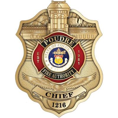 Poudre Fire Authority Badge with Eagle