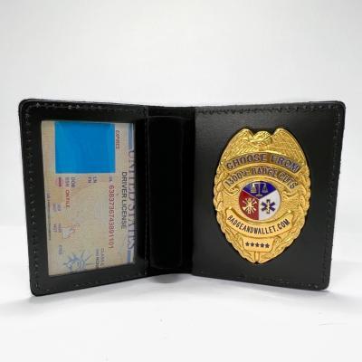 PF-99 Duty Leather ID & Badge Case with CC Slots
