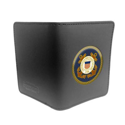 Coast Guard - Duty Leather Book Style Double ID Case - ID Size: 2 5/8" x 3 7/8"