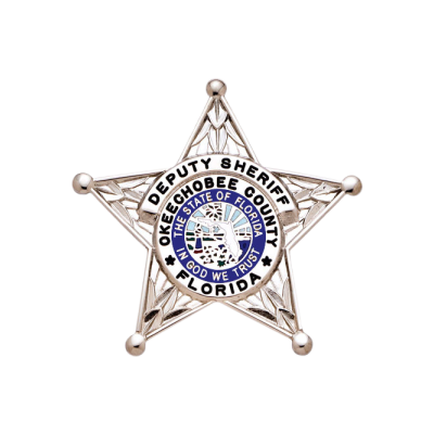 E106BL Blue Florida Sheriff Star Badge Model E106BL