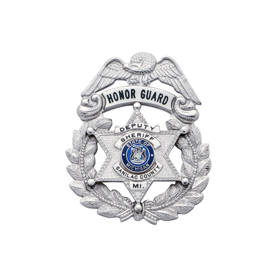 Smith & Warren Badge Style E402_S259M Sanilac County Deputy Sheriff Honor Guard Badge