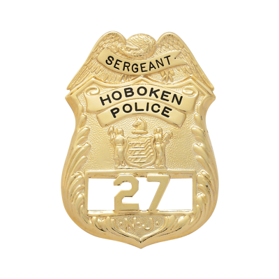 Hoboken Police Sergeant Badge Model S126