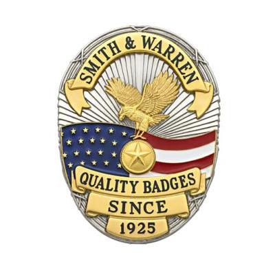 S642 Custom Badge Oval Shape with American Flag