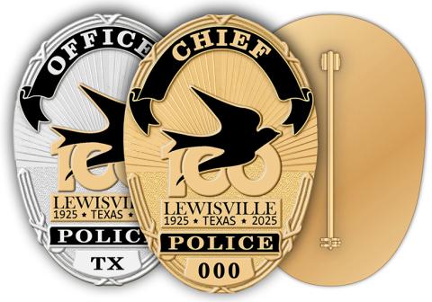 Lewisville PD 100th Anniversary Badge