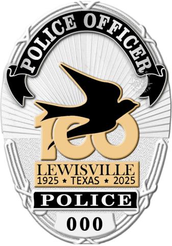 Lewisville PD 100th Anniversary Flexible Badge