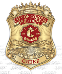 Corona Fire Chief Badge