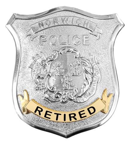 Norwich Police Retired Officer Badge