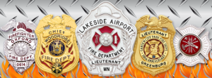 collection of firefighter badges