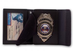 Recessed Badge and ID Cases w/ Hook-And-Loop Closure