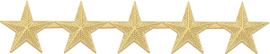 Five Star Collar Brass, 0.97" Model C517S_5G