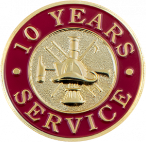 10 Year Service Pin