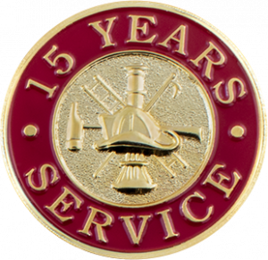 Firefighter Service Pin - 15 Years