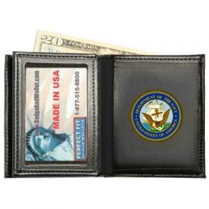Navy Medallion - Wallet w/ Money Pocket
