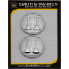 W77 Two Bugles Round Collar Pin Pair